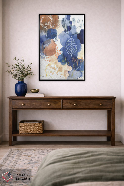 تابلو انتزاعی خوشی نیلی II اثر لورا هورن - D4B
