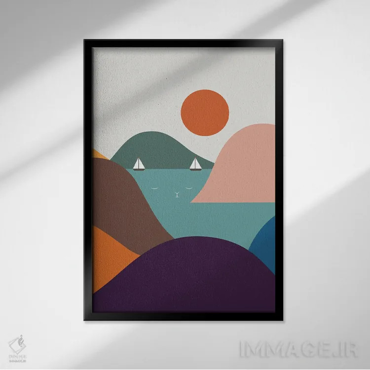 تابلو مدرن چشم انداز گربه XII اثر لیم هنگ سوی - نمای قابدار مشکی