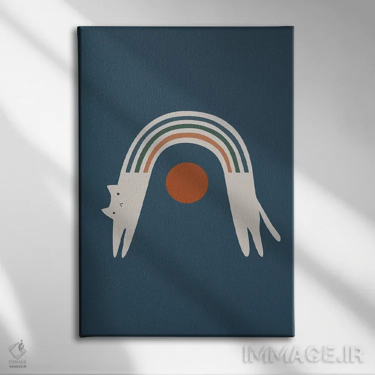 تابلو مینیمال چشم انداز گربه XVIII اثر لیم هنگ سوی - نمای روبهرو روی دیوار