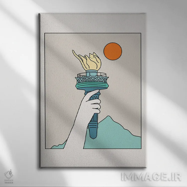 تابلو دکوراتیو چشم انداز گربه XXII اثر لیم هنگ سوی - نمای روبهرو روی دیوار
