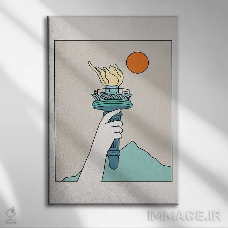 تابلو دکوراتیو چشم انداز گربه XXII اثر لیم هنگ سوی - نمای روبهرو روی دیوار