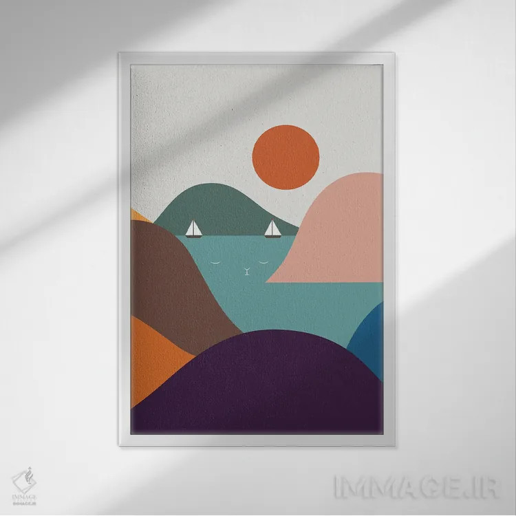 تابلو مدرن چشم انداز گربه XII اثر لیم هنگ سوی - نمای قابدار سفید