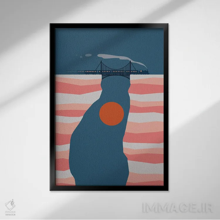 تابلو مدرن چشم انداز گربه XIV اثر لیم هنگ سوی - نمای قابدار مشکی