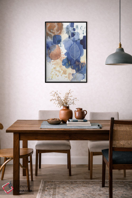 تابلو انتزاعی خوشی نیلی II اثر لورا هورن - D6B