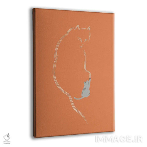 تابلو مینیمال گربه هنرمند اثر لیم هنگ سوی - نمای پرسپکتیو محصول