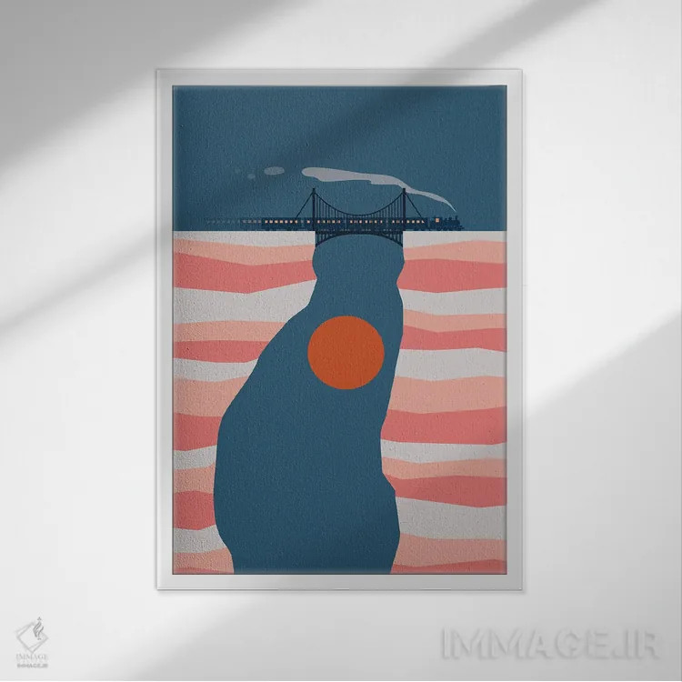 تابلو مدرن چشم انداز گربه XIV اثر لیم هنگ سوی - نمای قابدار سفید