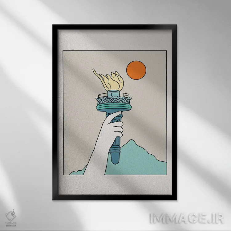 تابلو دکوراتیو چشم انداز گربه XXII اثر لیم هنگ سوی - نمای قابدار مشکی