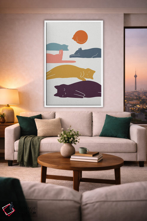 تابلو مدرن چشم انداز گربه XI اثر لیم هنگ سوی - D1W