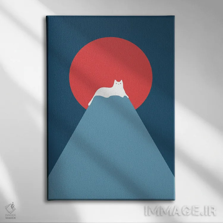 تابلو مینیمال چشم انداز گربه XXVIII-D اثر لیم هنگ سوی - نمای روبهرو روی دیوار