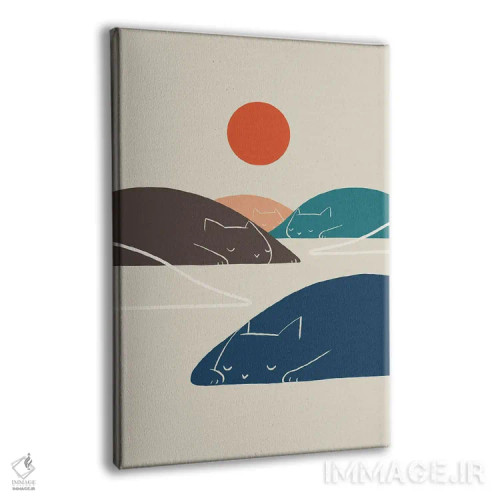تابلو مینیمال چشم انداز گربه I اثر لیم هنگ سوی - نمای پرسپکتیو محصول