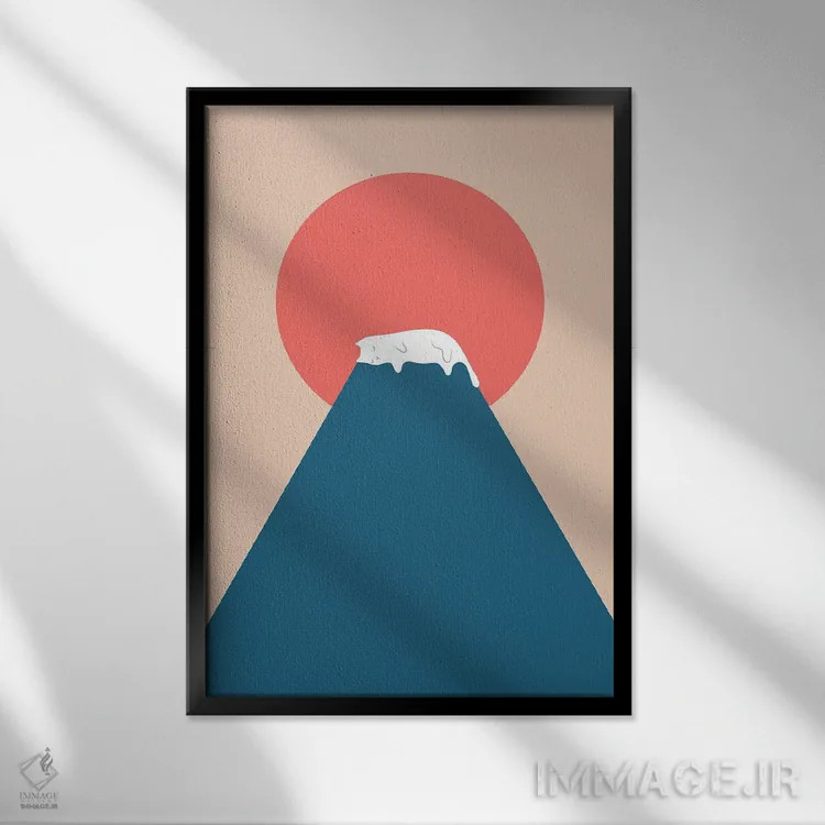 تابلو مینیمال چشم انداز گربه XXVIII-A اثر لیم هنگ سوی - نمای قابدار مشکی