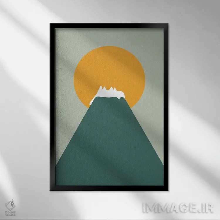 تابلو مینیمال چشم انداز گربه XXVIII-C اثر لیم هنگ سوی - نمای قابدار مشکی