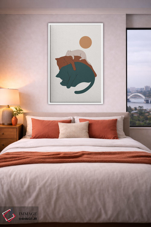 تابلو مینیمال چشم انداز گربه XVII اثر لیم هنگ سوی - D4W