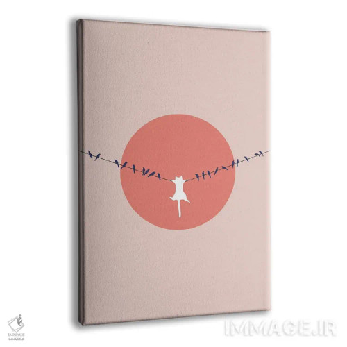 تابلو مینیمال چشم انداز گربه XL اثر لیم هنگ سوی - نمای پرسپکتیو محصول