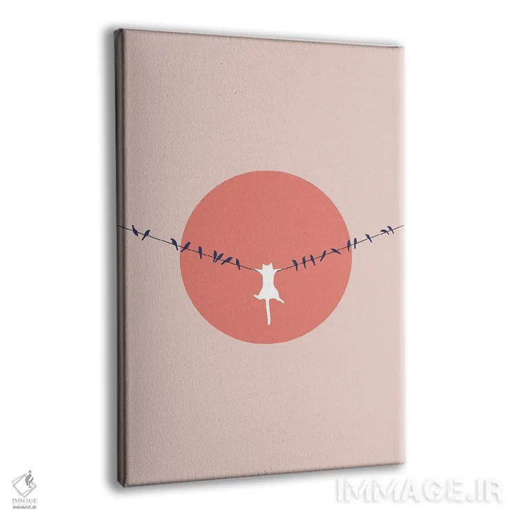 تابلو مینیمال چشم انداز گربه XL اثر لیم هنگ سوی - نمای پرسپکتیو محصول