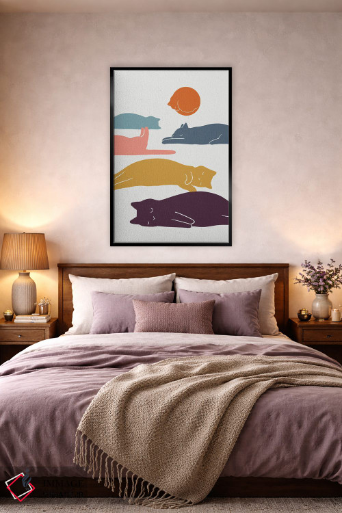 تابلو مدرن چشم انداز گربه XI اثر لیم هنگ سوی - D4B