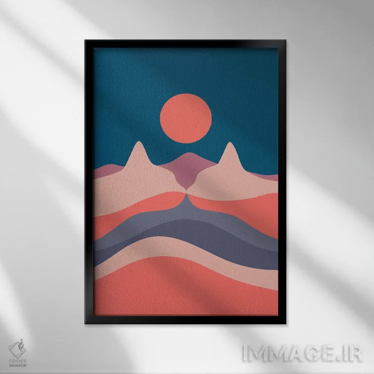 تابلو مینیمال چشم انداز گربه XXIX اثر لیم هنگ سوی - نمای قابدار مشکی