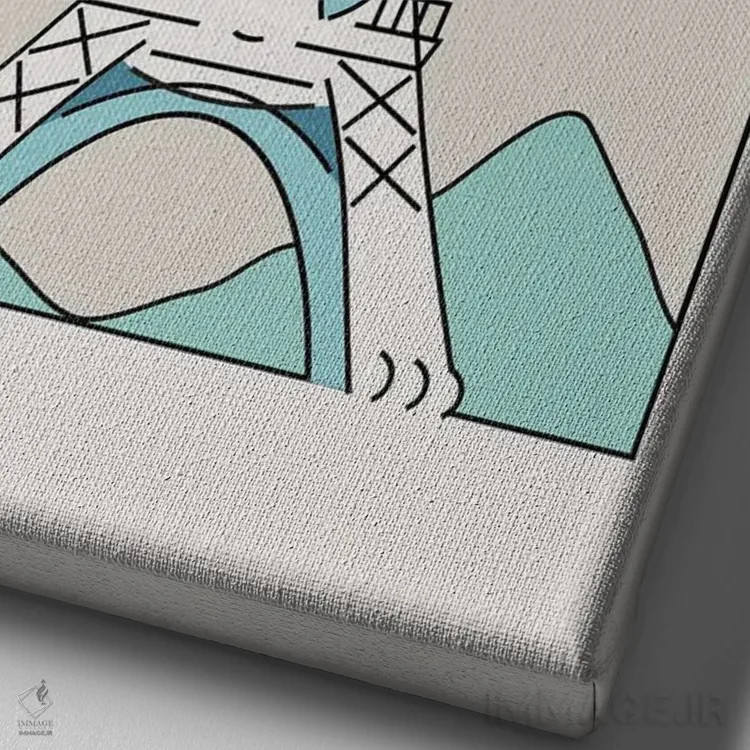 تابلو دکوراتیو چشم انداز گربه XXV اثر لیم هنگ سوی - نمای نزدیک بافت بوم