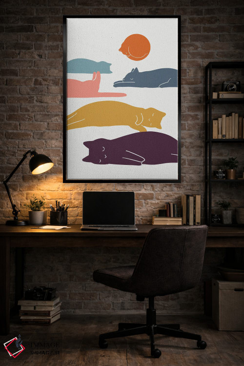 تابلو مدرن چشم انداز گربه XI اثر لیم هنگ سوی - D5B