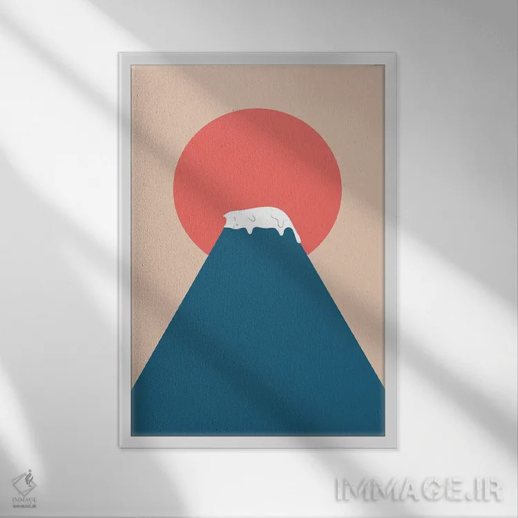 تابلو مینیمال چشم انداز گربه XXVIII-A اثر لیم هنگ سوی - نمای قابدار سفید