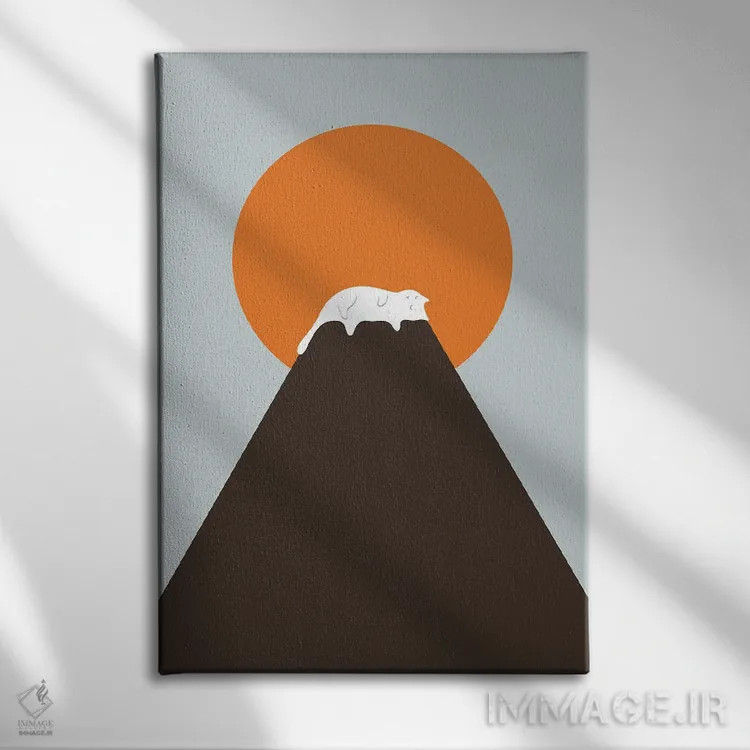 تابلو مینیمال چشم انداز گربه XXVIII-B اثر لیم هنگ سوی - نمای روبهرو روی دیوار