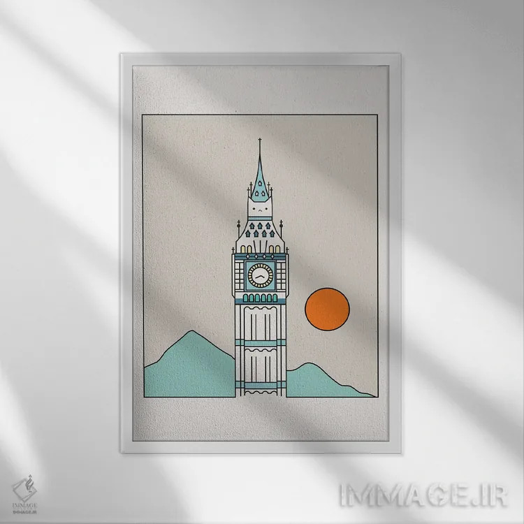 تابلو دکوراتیو چشم انداز گربه XXIV اثر لیم هنگ سوی - نمای قابدار سفید