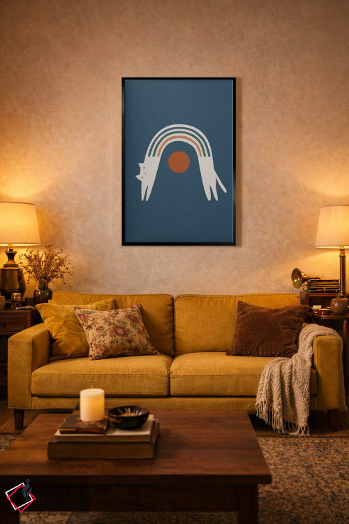 تابلو مینیمال چشم انداز گربه XVIII اثر لیم هنگ سوی - D3B