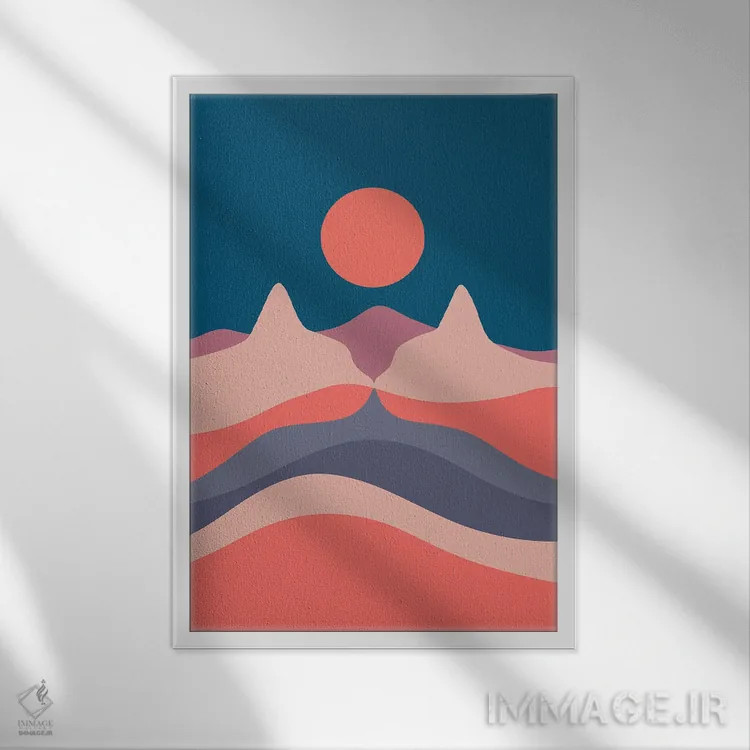 تابلو مینیمال چشم انداز گربه XXIX اثر لیم هنگ سوی - نمای قابدار سفید