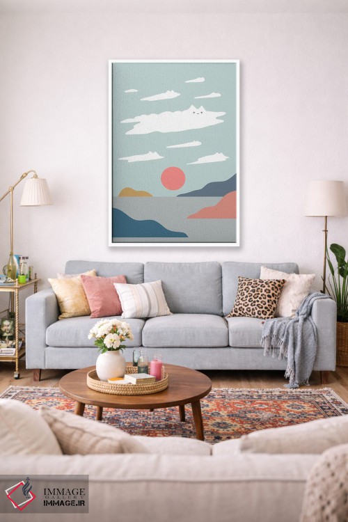 تابلو مینیمال چشم انداز گربه XXIII اثر لیم هنگ سوی - D1W