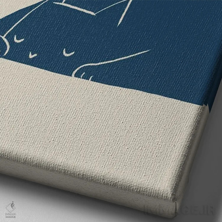 تابلو مینیمال چشم انداز گربه I اثر لیم هنگ سوی - نمای نزدیک بافت بوم