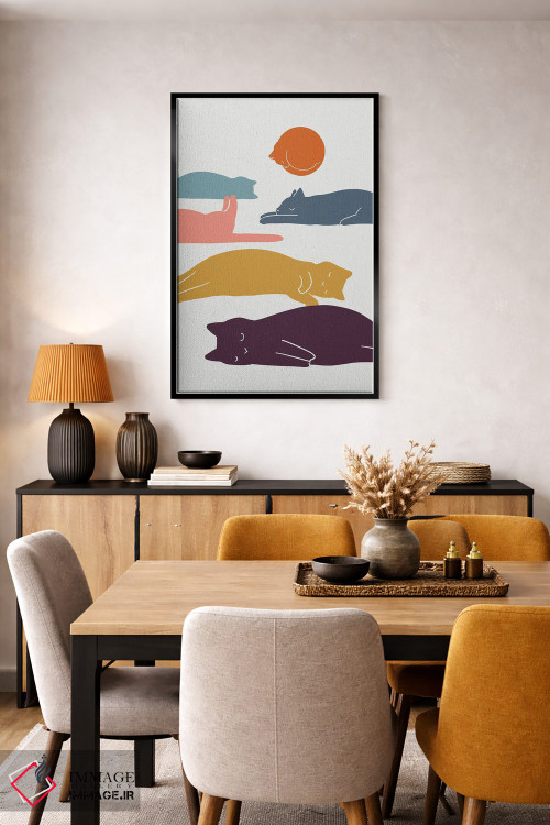 تابلو مدرن چشم انداز گربه XI اثر لیم هنگ سوی - D6B