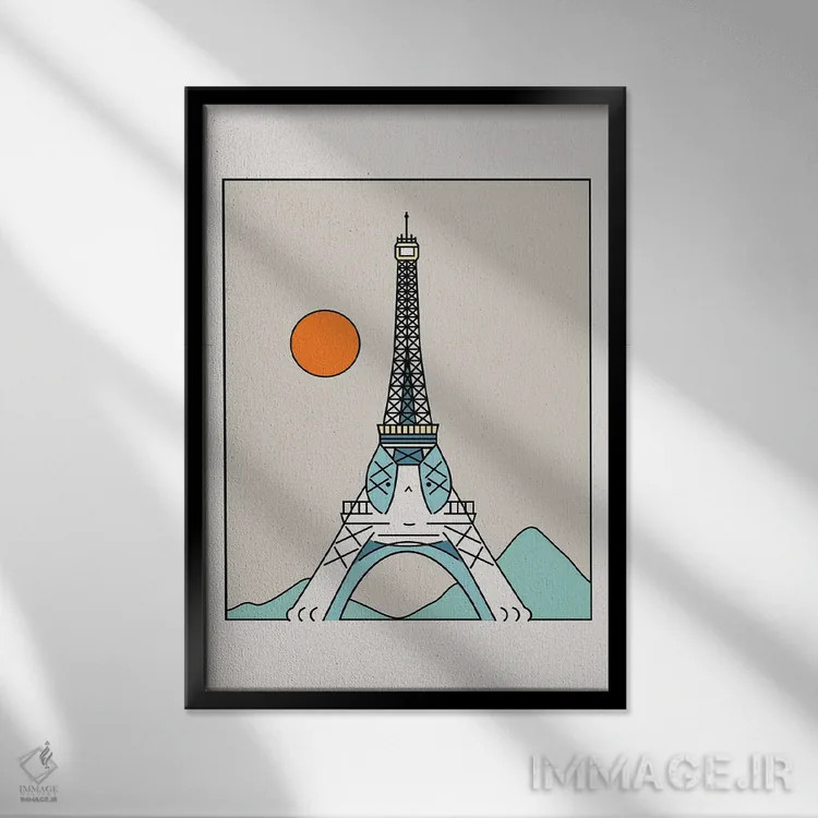 تابلو دکوراتیو چشم انداز گربه XXV اثر لیم هنگ سوی - نمای قابدار مشکی