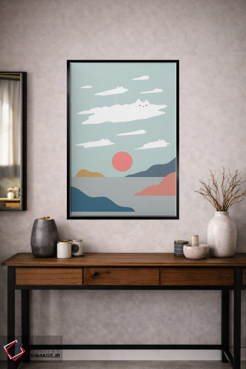 تابلو مینیمال چشم انداز گربه XXIII اثر لیم هنگ سوی - D2B