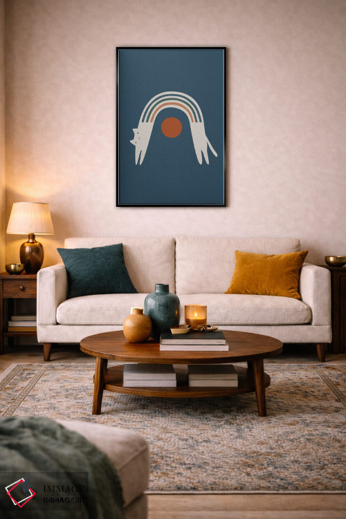 تابلو مینیمال چشم انداز گربه XVIII اثر لیم هنگ سوی - D4B