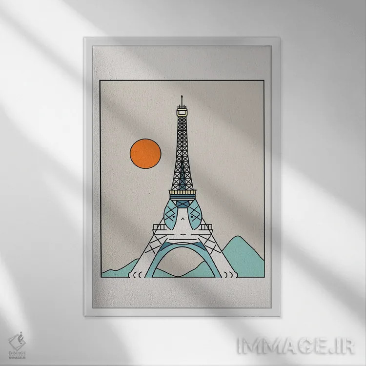 تابلو دکوراتیو چشم انداز گربه XXV اثر لیم هنگ سوی - نمای قابدار سفید