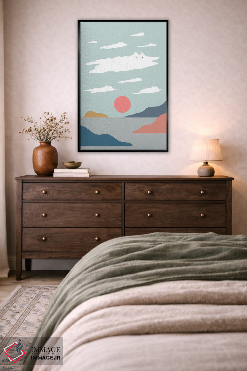 تابلو مینیمال چشم انداز گربه XXIII اثر لیم هنگ سوی - D4B