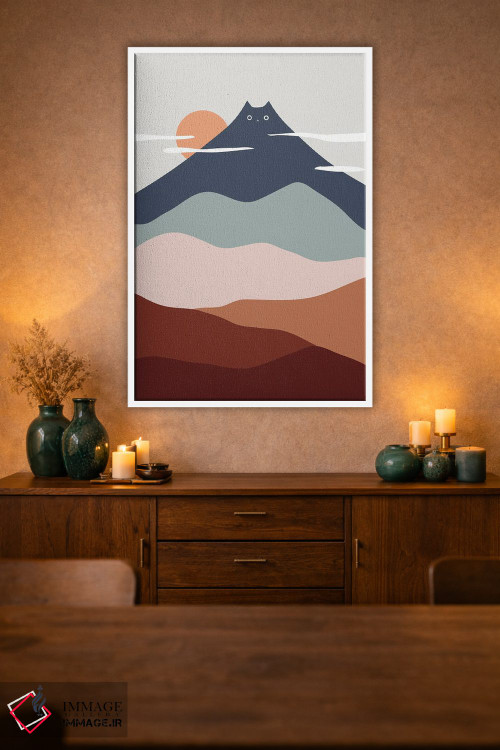 تابلو مینیمال چشم انداز گربه XXI اثر لیم هنگ سوی - D1W