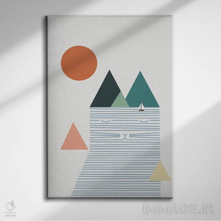 تابلو مینیمال منظره گربه شماره ۵۲ اثر لیم هنگ سوی - نمای روبهرو روی دیوار