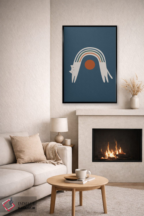 تابلو مینیمال چشم انداز گربه XVIII اثر لیم هنگ سوی - D6B