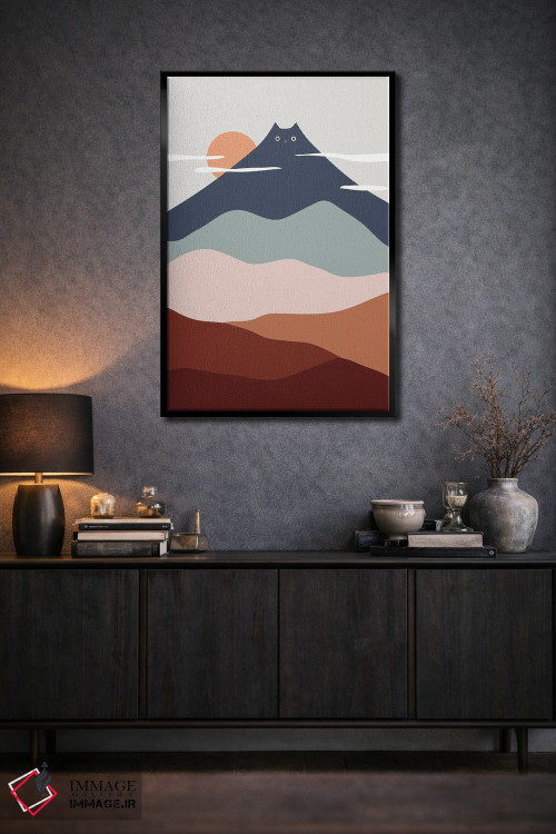 تابلو مینیمال چشم انداز گربه XXI اثر لیم هنگ سوی - D2B