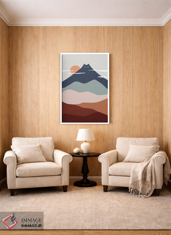 تابلو مینیمال چشم انداز گربه XXI اثر لیم هنگ سوی - D3W