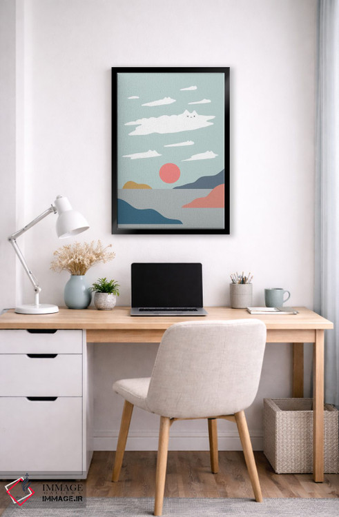 تابلو مینیمال چشم انداز گربه XXIII اثر لیم هنگ سوی - D6B