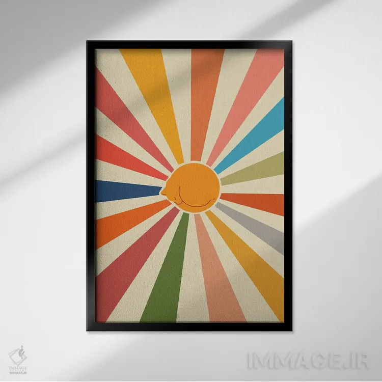 تابلو مدرن منظره گربه شماره ۴۷ اثر لیم هنگ سوی - نمای قابدار مشکی