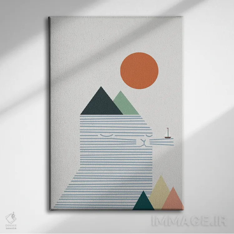 تابلو مینیمال منظره گربه شماره ۵۴ اثر لیم هنگ سوی - نمای روبهرو روی دیوار