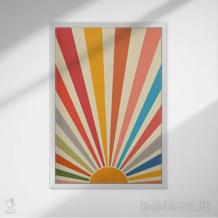 تابلو مدرن منظره گربه شماره ۴۶ اثر لیم هنگ سوی - نمای قابدار سفید