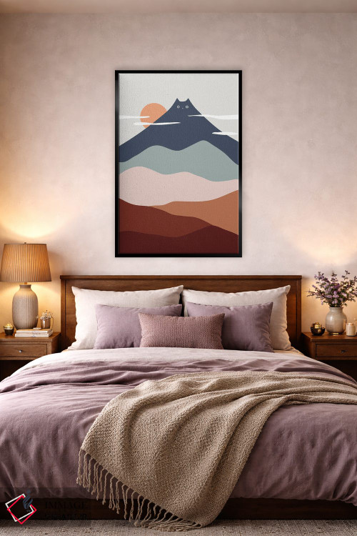 تابلو مینیمال چشم انداز گربه XXI اثر لیم هنگ سوی - D5B