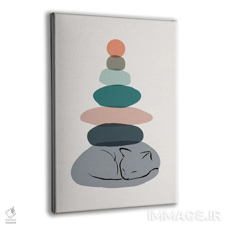تابلو مینیمال منظره گربه شماره ۵۸ اثر لیم هنگ سوی - نمای پرسپکتیو محصول