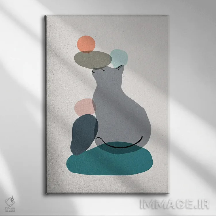 تابلو مینیمال منظره گربه شماره ۵۹ اثر لیم هنگ سوی - نمای روبهرو روی دیوار