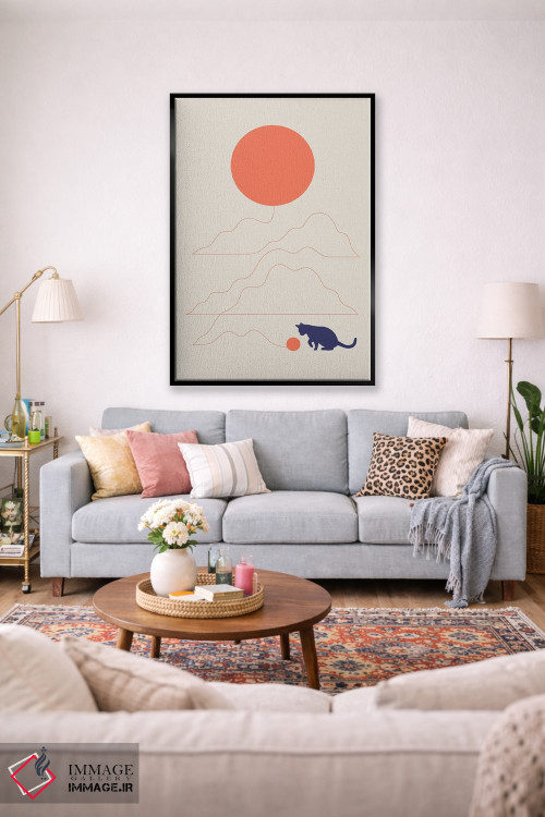 تابلو مینیمال چشم انداز گربه XLI اثر لیم هنگ سوی - D1B