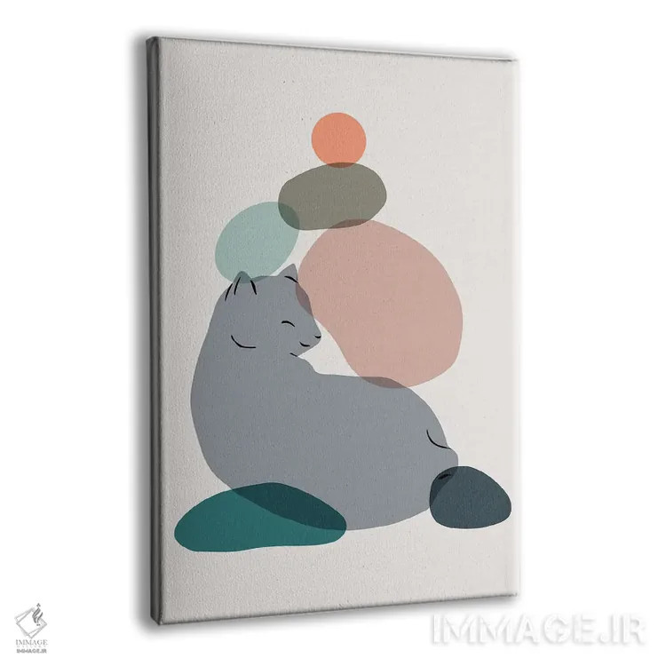 تابلو مینیمال منظره گربه شماره ۶۰ اثر لیم هنگ سوی - نمای پرسپکتیو محصول